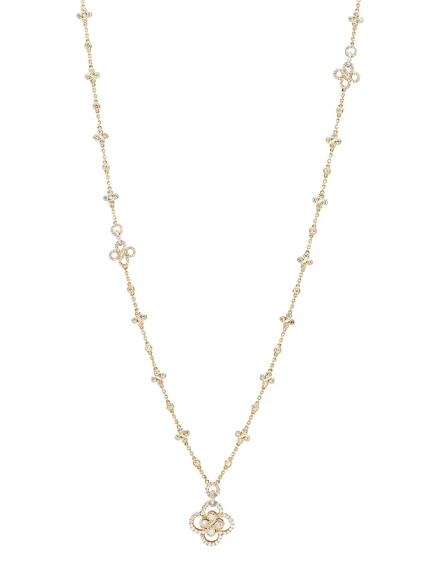 Women’s layered necklaces-Be Boodles Long Yellow Gold Necklace