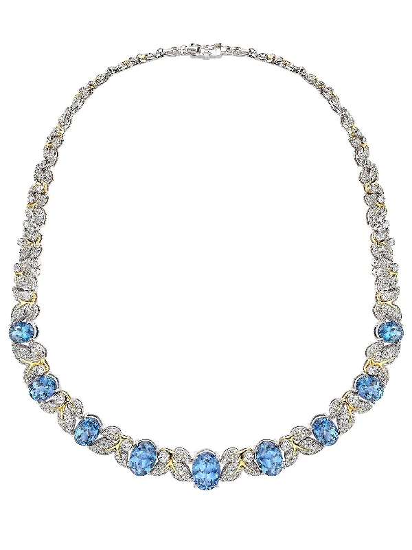 Elegant necklace chains for women-Secret Garden Verdure Tanzanite and Diamond Necklace