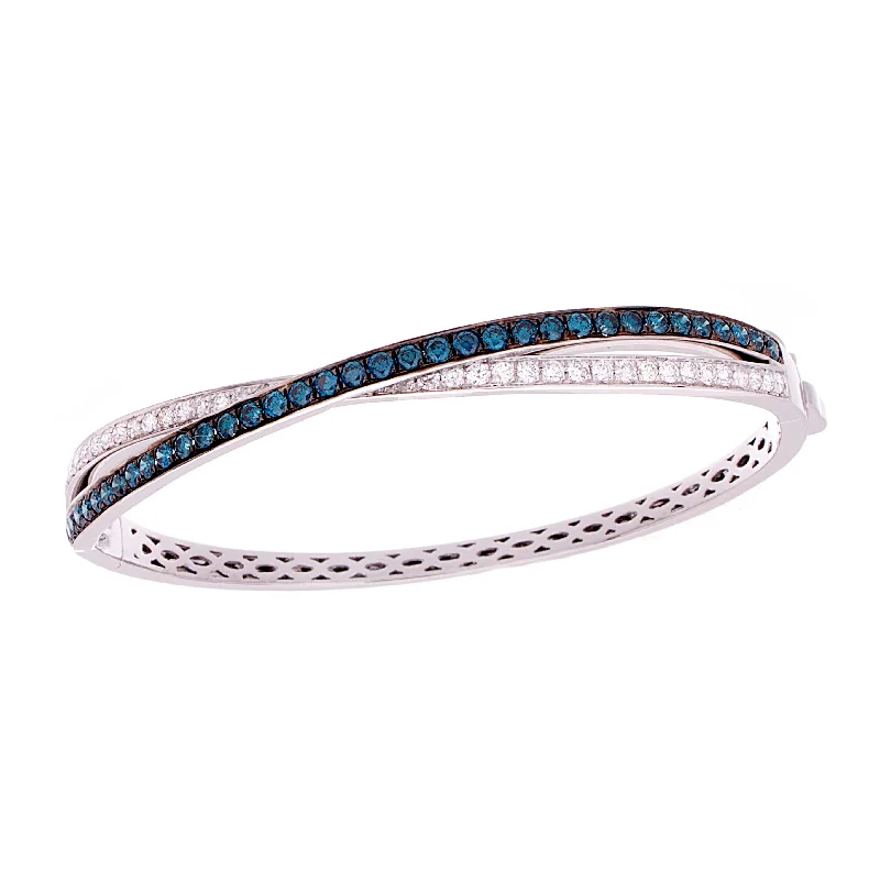 Elegant bangles for special occasions-Blue Diamond Bangle