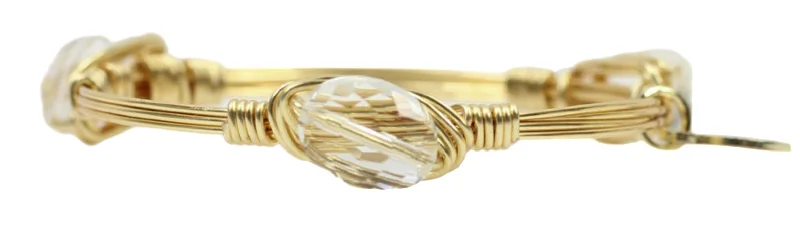 Affordable bracelets for women-Kids' Clear Iridescent Bangle