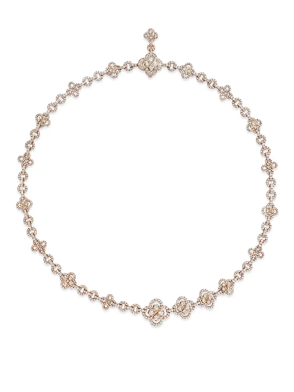 Fashionable necklaces for women-Be Boodles Rose Gold Asymmetric Necklace