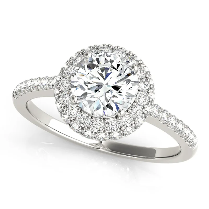 Platinum engagement rings for women-Auriya 14k White Gold Lab Grown Round Diamond Halo Engagement Ring 0.50 to 5.00 ct. tw. (F-G VS)