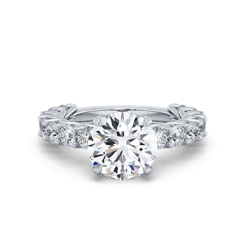 Engagement rings with cathedral settings-3 Carat F Color Vs2 Certified Engagement Ring