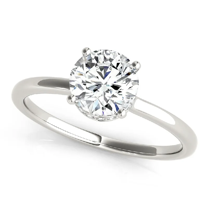 Antique style engagement rings-Auriya 14k White Gold Lab Grown Round Diamond Halo Engagement Ring 0.50 to 5.00 ct. tw. (F-G VS)