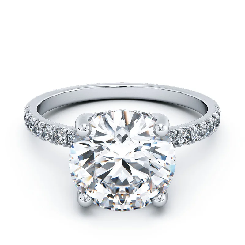 Engagement rings with oval diamonds-Certified 2 Carat F Color Vs2 In Clarity Engagement Ring