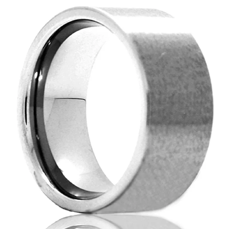 Luxurious platinum rings for women-Satin Finish Tantalum Wedding Band