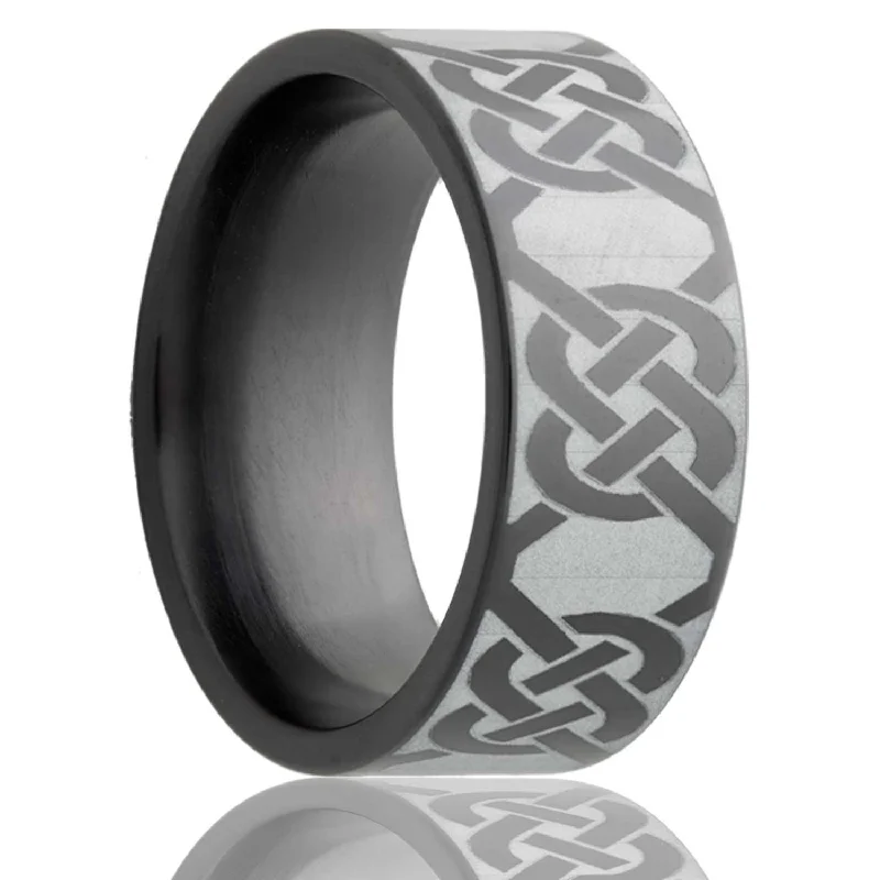 Women’s rings with sapphire gemstones-Eternity Celtic Knot Zirconium Wedding Band