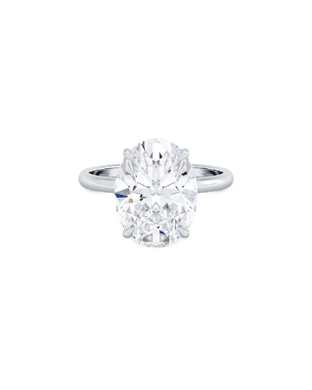 Women’s solitaire engagement rings with diamonds-5.00 Carat Certified Engagement Ring Certified