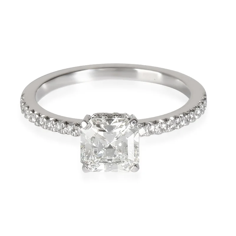 Women’s engagement rings with diamond solitaires-Tiffany & Co. Tiffany True Engagement Ring in  Platinum I VS1 1.19 CTW