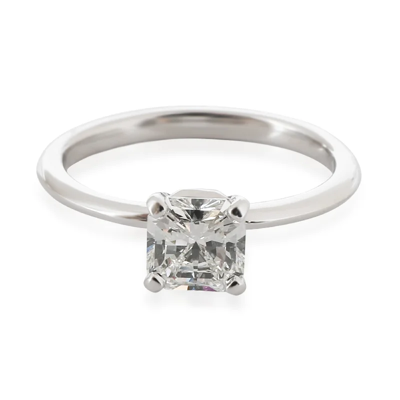 Engagement rings with twisted diamond bands-Tiffany & Co. Tiffany True Engagement Ring in  Platinum 0.60 CTW H VS1