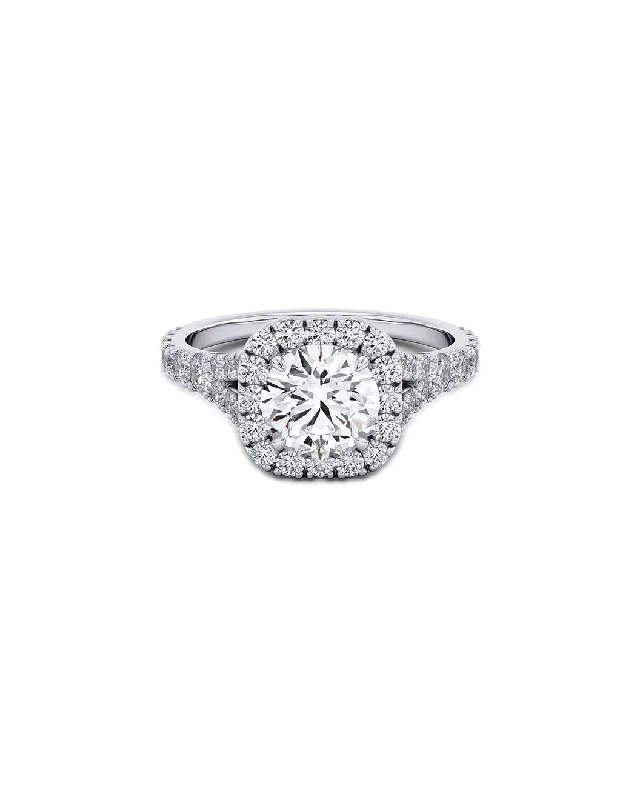 Platinum engagement rings for women-Certified 1-Carat Engagement Ring, F Vs2