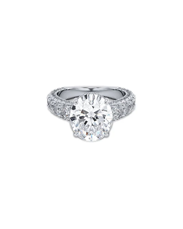 Engagement rings with marquise cut diamonds-4.00 Carat Certified Engagement Ring F Color Vs2 In Clarity