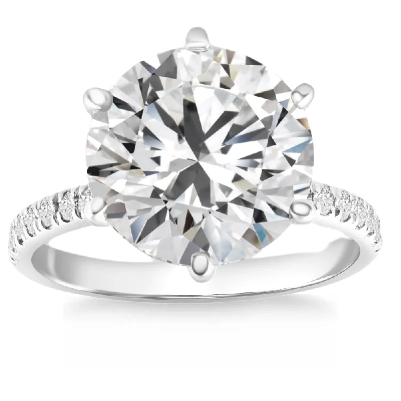 Engagement rings with twisted diamond bands-Certified 2.33Ct Diamond Engagement Ring 14k White Gold Lab Grown